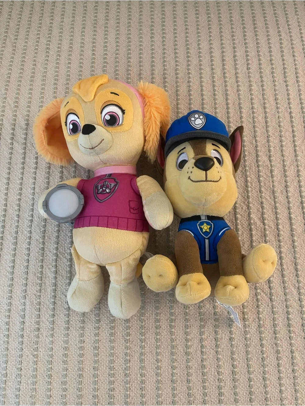 Paw Patrol Skye (pink) & Chase (blue) Plush Characters - Snuggle Up
